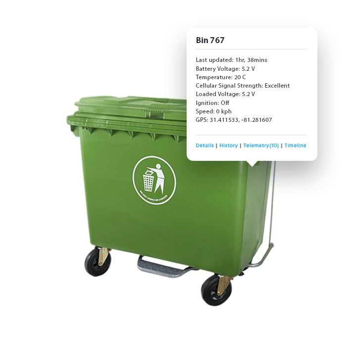 Green Waste Bin with Tracking details