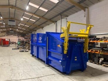 Blue and Yellow Recycling Compaction Unit