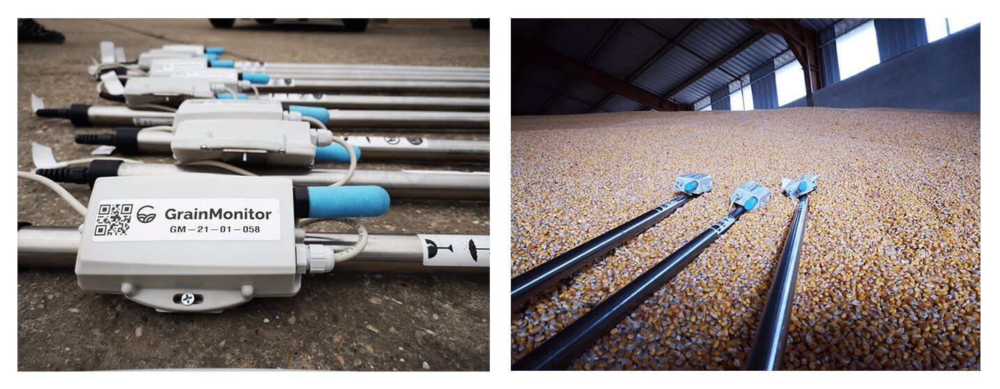 GrainMonitor Devices measuring grain bins