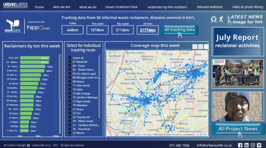 reporting and tracking - waste collection trolleys