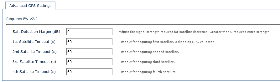 Advanced GPS Settings