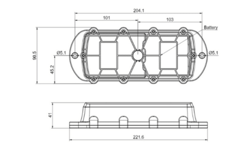 Remora Dimensions - DM Battery Powered Model Exploded Oyster - Digital Matter (1)