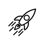 rocketship icon black