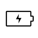 battery life icon in black