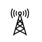 cell tower icon in black